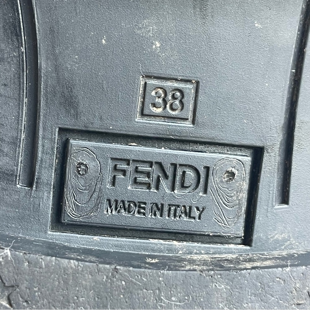 Fendi #TK2672 Rubber Rain Boots Women Size 38 - Picture 10 of 12